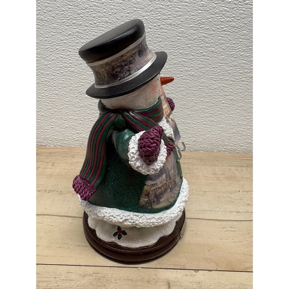 2004 Thomas Kinkade Village Christmas Snowman Bradford Collection
